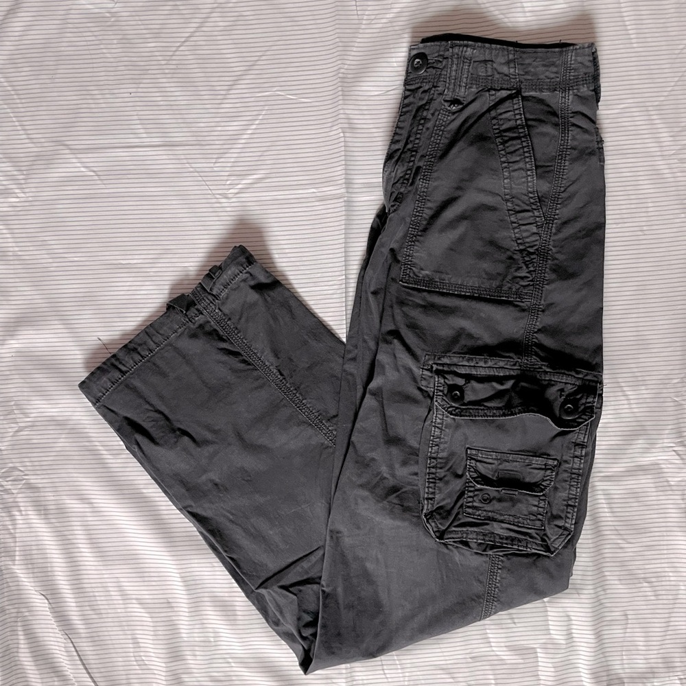 American Eagle Outfitters Dark Gray/Black Cargo Pants